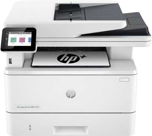 Rent to own HP - LaserJet Pro MFP 4101fdwe Wireless All-In-One Black-and-White Laser Printer with 3 mo. of Instant Ink included with HP+ - White