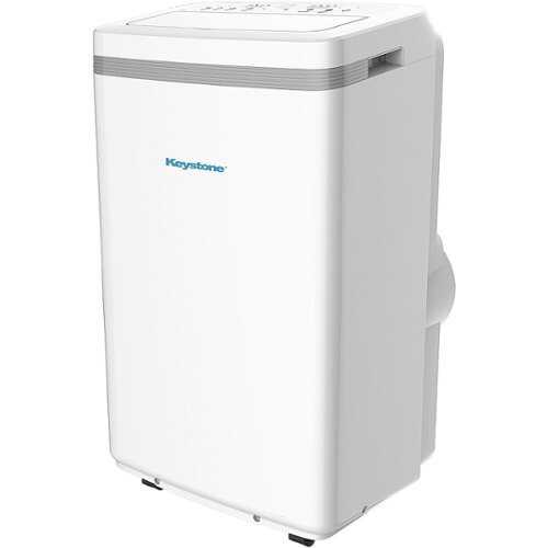 Rent to own Keystone - 8,000 BTU Portable Air Conditioner with Remote Control | Programmable Timer | LED Display | Sleep Mode | Dehumidifier - White