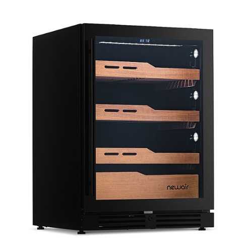 Rent to own NewAir - 1500 Count Cigar Humidor with Built-in Humidification System and Opti-Temp Heating & Cooling Function - Black