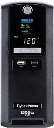 Rent to own CyberPower - 1500VA Battery Back-Up System with LCD and USB Charging - Black