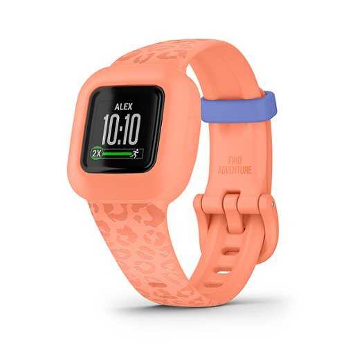 Rent to own Garmin - vívofit jr. 3 Kids Fitness Tracker - Peach Leopard