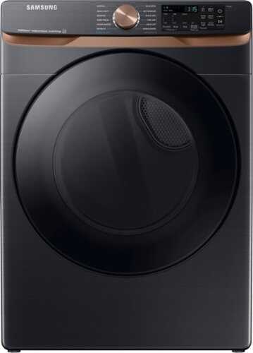 Rent to own Samsung - 7.5 cu. ft. Smart Gas Dryer with Steam Sanitize+ and Sensor Dry - Brushed black