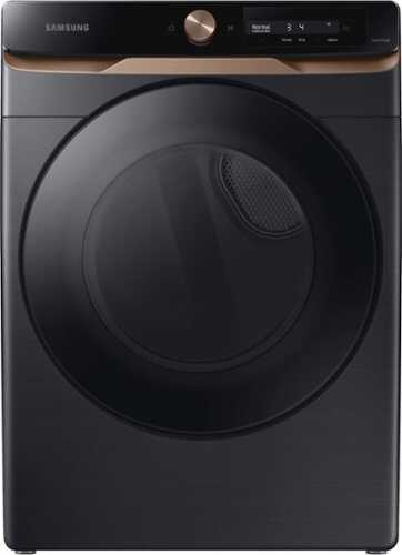 Rent to own Samsung - 7.5 cu. ft. AI Smart Dial Gas Dryer with Super Speed Dry and MultiControl™ - Brushed black