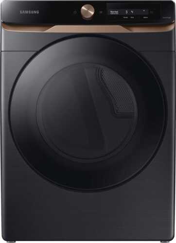 Rent to own Samsung - 7.5 cu. ft. AI Smart Dial Electric Dryer with Super Speed Dry and MultiControl™ - Brushed black