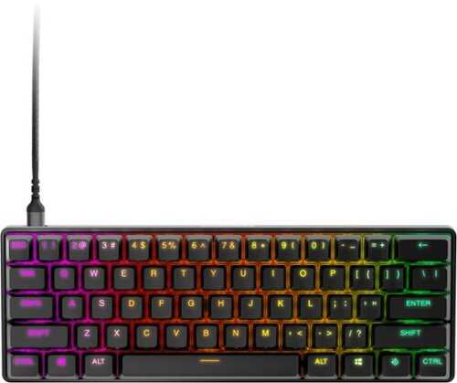 Rent to own SteelSeries - Apex Pro Mini 60% Wired Mechanical OmniPoint Adjustable Actuation Switch Gaming Keyboard with RGB Backlighting - Black