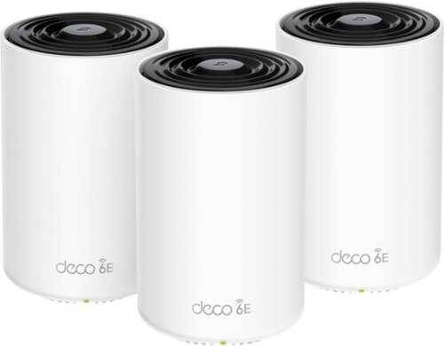 Rent to own TP-Link - Deco XE75 Pro AXE5400 Tri-Band Wi-Fi 6E Whole Home Mesh System (3-Pack) - White
