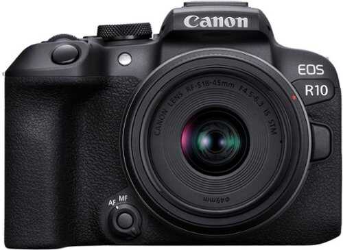 Rent to own Canon - EOS R10 Mirrorless Camera with RF-S 18-45 f/3.5-6.3 IS STM Lens - Black