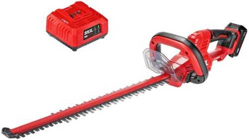 Rent to own Skil - PWR CORE 20 22-In Hedge Trimmer with Battery and Charger - Red/black