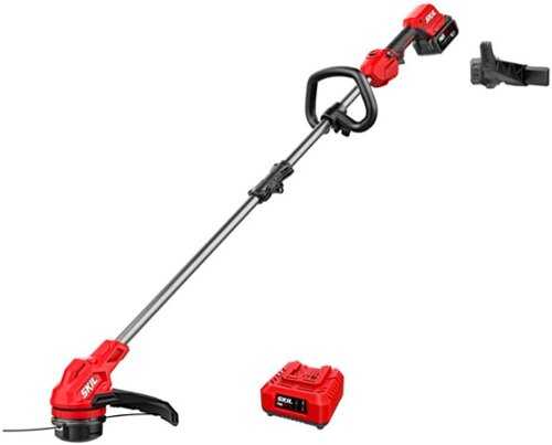 Rent to own Skil - PWR CORE 20 Brushless 20V 13-In String Trimmer with 4.0Ah Battery and Charger - Red/black