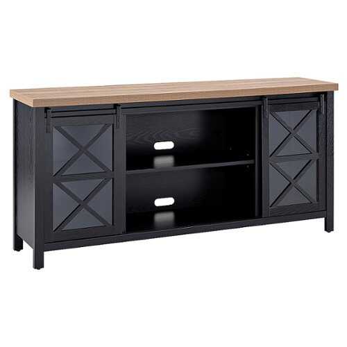 Rent to own Camden&Wells - Clementine TV Stand for TVs up to 80" - Black Grain/Golden Brown