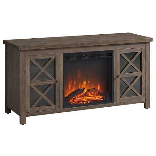 Rent to own Camden&Wells - Colton Log Fireplace TV Stand for TVs up to 55" - Alder Brown