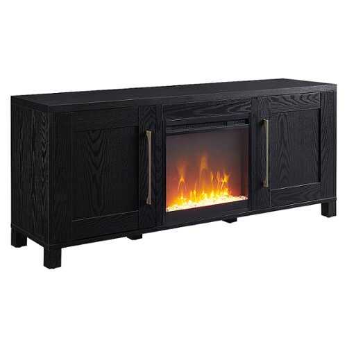 Rent to own Camden&Wells - Chabot Crystal Fireplace TV Stand for TVs up to 65" - Black Grain