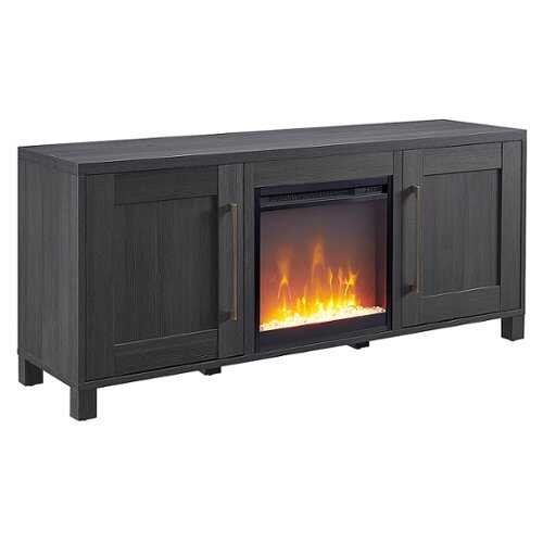 Rent to own Camden&Wells - Chabot Crystal Fireplace TV Stand for TVs up to 65" - Charcoal Gray