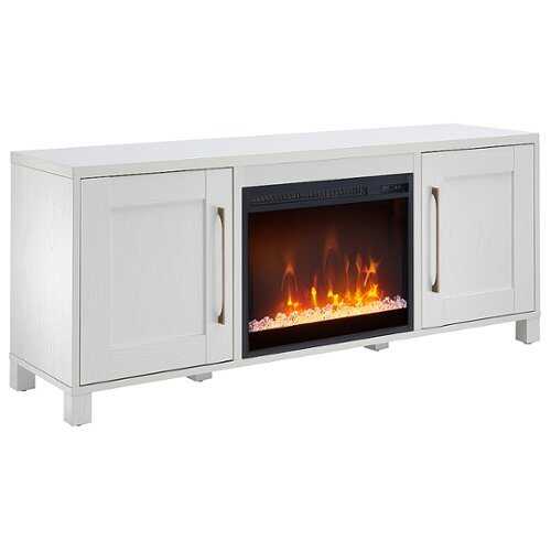 Rent to own Camden&Wells - Chabot Crystal Fireplace TV Stand for TVs up to 65" - White