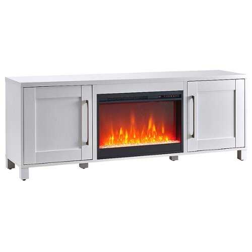 Rent to own Camden&Wells - Chabot Crystal Fireplace TV Stand for TVs up to 80" - White