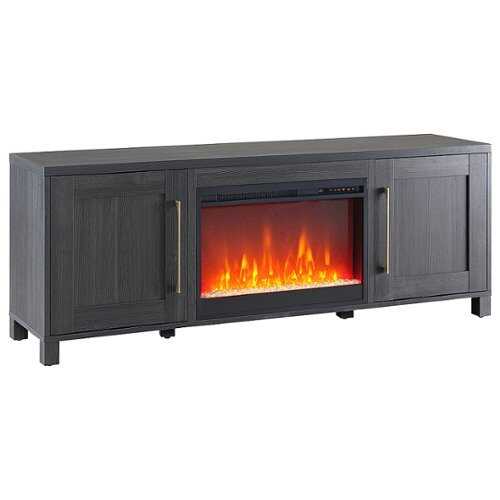 Rent to own Camden&Wells - Chabot Crystal Fireplace TV Stand for TVs up to 80" - Charcoal Gray