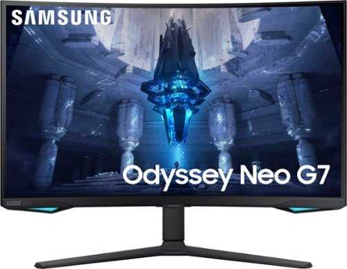 Rent to own Samsung - Odyssey Neo G7 32" IPS Curved 4K UHD 165Hz 1ms G-Sync HDR2K Gaming Monitor. - Black
