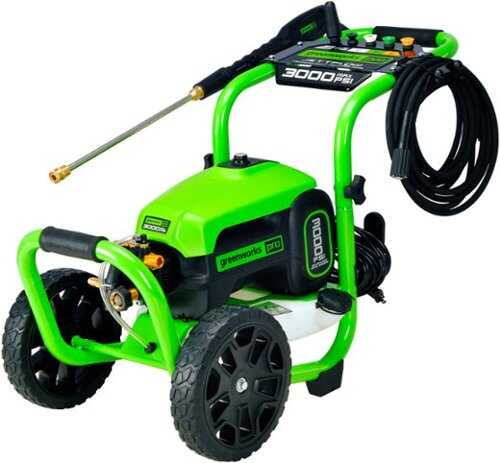 Rent to own Greenworks - Pro  3000 PSI 2.0 GPM Cold Water Electric Pressure Washer - Green