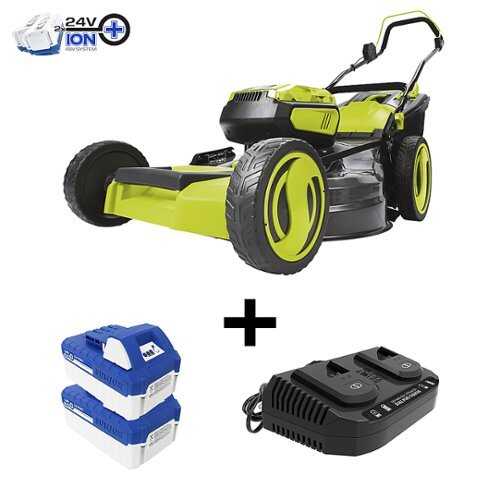 Rent to own Sun Joe - 48-Volt iON+ Cordless Lawn Mower Kit - Green