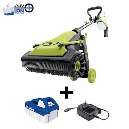 Rent to own Sun Joe - 24-Volt iON+ Cordless Surface & Patio Cleaner Kit | W/ 4.0 Battery and Charger - Green