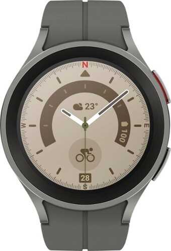 Samsung - Galaxy Watch5 Pro Titanium Smartwatch 45mm BT - Gray