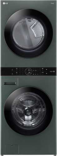 Rent To Own - LG - 4.5 Cu. Ft. HE Smart Front Load Washer and 7.4 Cu. Ft. Electric Dryer WashTower with Steam and Built-In Intelligence - Nature Green