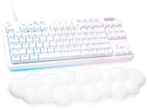 Rent to own Logitech - G713 Aurora Collection TKL Wired Mechanical Clicky Switch Gaming Keyboard for PC/Mac with Palm Rest Included - White Mist