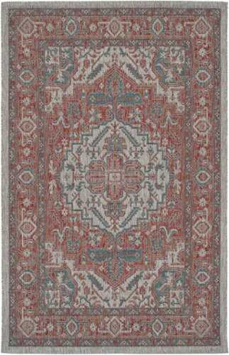 Rent to own Kaleen - Sypher Collection 7'10" x 10'2" Rectangle  Residential Indoor-Outdoor Area Rug - Paprika