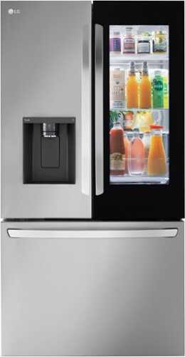 LG - 25.5 cu ft French Door Refrigerator with InstaView - Stainless steel