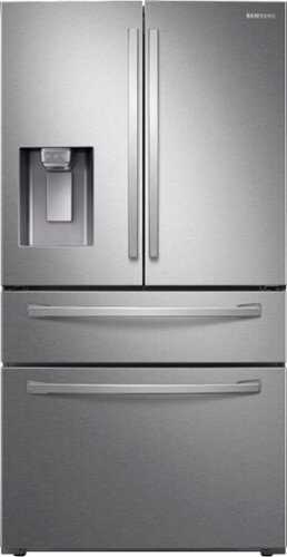 Rent to own Samsung - OBX 22.6 cu. ft. 4-Door French Door Counter Depth Refrigerator with FlexZone Drawer - Stainless Steel