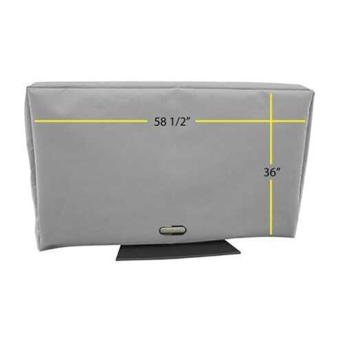 Rent to own Solaire - Outdoor TV Cover for Most Flat-Panel TVs Up to 65" - Gray