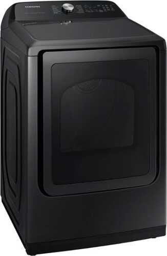 Rent to own Samsung - OBX 7.4 cu. ft. Smart Gas Dryer with Steam Sanitize+ - Brushed Black