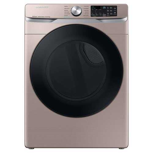 Rent to own Samsung - OBX 7.5 cu. ft. Smart Electric Dryer with Steam Sanitize+ - Champagne