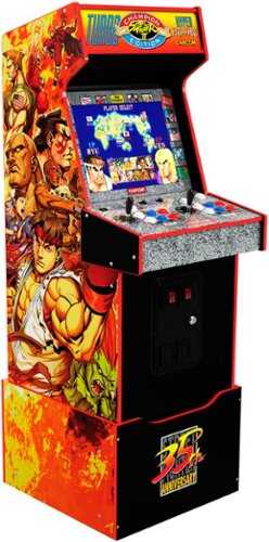 Rent to own Arcade1Up - Capcom Street Fighter II: Champion Turbo Legacy Edition with Riser & Lit Marque Arcade