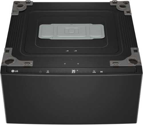Rent to own LG - SideKick 1.0 Cu. Ft. High-Efficiency Smart Top Load Pedestal Washer - Black steel