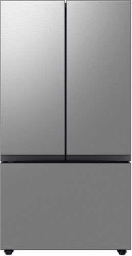 Rent To Own - Samsung - OBX Bespoke 24 cu. ft Counter Depth 3-Door French Door Refrigerator with AutoFill Water Pitcher - Stainless Steel