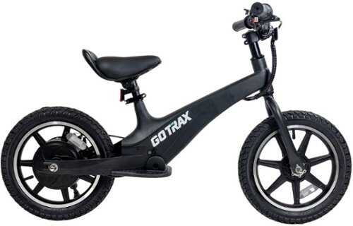Rent to own GoTrax - Kids Balance eBike with 15.5 miles Max Operating Range and 15.5 mph Max Speed - 14 - Black