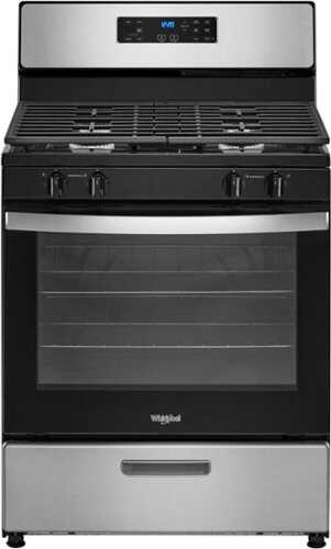 Rent to own Whirlpool - 5.1 Cu. Ft. Freestanding Gas Range with Broiler Drawer - Stainless steel