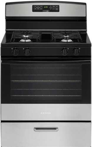Rent to own Amana - 5.1 Cu. Ft. Freestanding Gas Range with Bake Assist Temps - Stainless steel