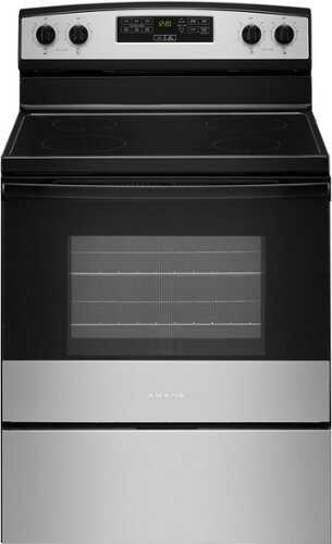 Rent to own Amana - 4.8 Cu. Ft. Freestanding Double Oven Electric Range with Versatile Cooktop - Stainless steel