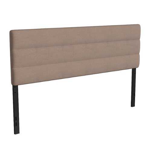 Rent to own Flash Furniture - Paxton Channel Stitched Upholstered Headboard, Adjustable Height from  44.5" to 57.25" - Taupe