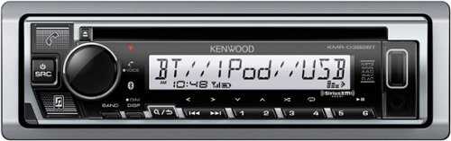 Rent to own Kenwood - Marine/Motrosports CD/DM Receiver - Built-in Bluetooth - Satellite Radio-Ready with Detachable Faceplate - Silver