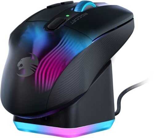 Rent to own ROCCAT Kone XP Air Wireless Optical Gaming Mouse with Charging Dock and AIMO RGB Lighting - Black
