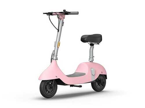 Rent to own OKAI - EA10 Pro Electric Scooter with Foldable Seat w/ 35 Miles Max Operating Range & 16 mph Max Speed - Pink