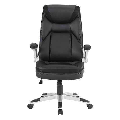 Rent to own Office Star Products - Exec Bonded Lthr Office Chair - Black / Silver