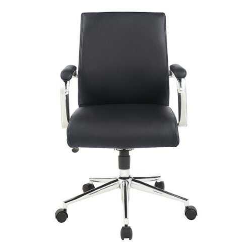 Rent to own Office Star Products - Mid Bk Antimicrobial Fabric Chair - Dillon Steel