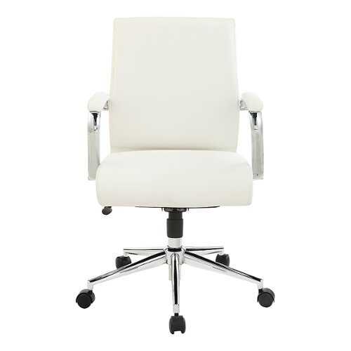 Rent to own Office Star Products - Mid Bk Antimicrobial Fabric Chair - Dillon Snow