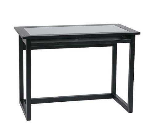 Rent to own OSP Home Furnishings - Tool Less Meridian Computer Desk - Black / Clear Glass