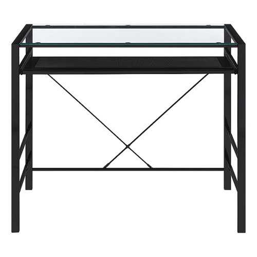 Rent to own OSP Home Furnishings - Zephyr Computer Desk - Clear/Black