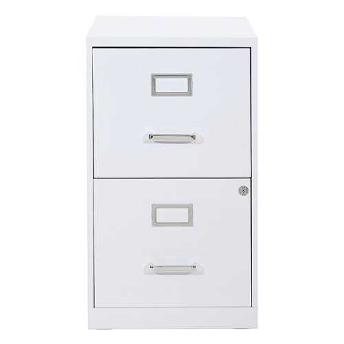 Rent to own OSP Home Furnishings - 2 Drawer Locking Metal File Cabinet - White